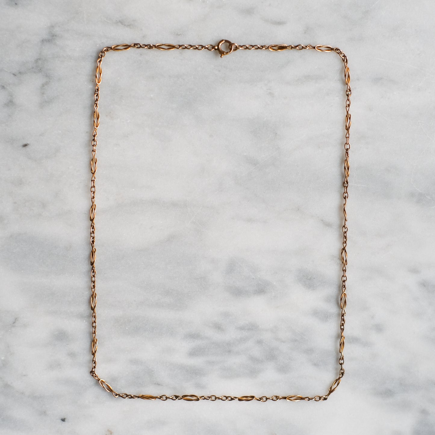 Victorian 9K Rose Gold Fancy Link Chain