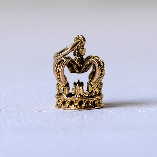 9K Yellow Gold Royal Crown Charm